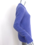 GANNI Brushed Alpaca Crewneck Sweater Purple Stretch Knit Size Extra Extra Small