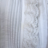 Ulla Johnson Ruffled Eyelet-Trim Blouse White Pintucked Cotton Size 4