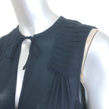 James Perse Smocked Tiered Midi Dress Navy Size 3 NEW