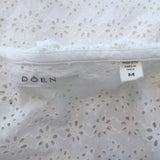 Doen Franique Eyelet Embroidered Ruffled Mini Dress White Size Medium