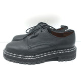 Proenza Schouler Lug Sole Oxfords Black Grained Leather Size 40.5