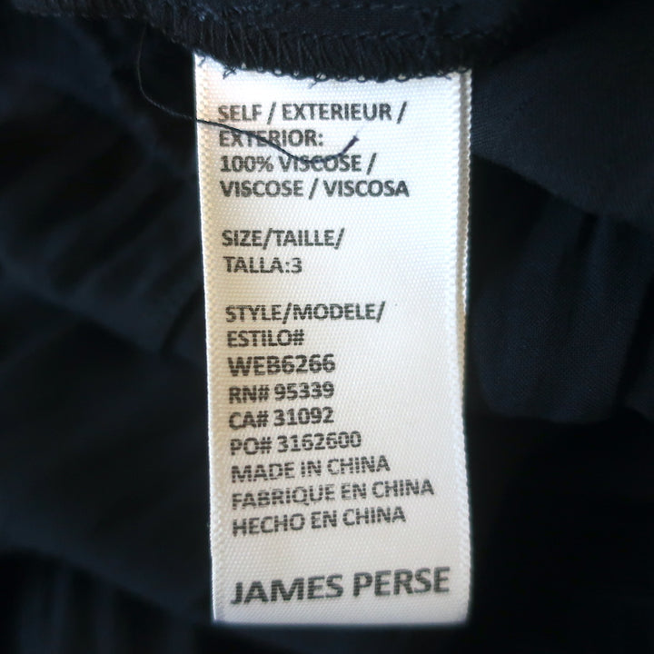 James Perse Smocked Tiered Midi Dress Navy Size 3 NEW