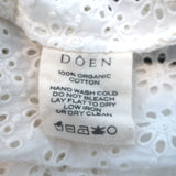 Doen Franique Eyelet Embroidered Ruffled Mini Dress White Size Medium