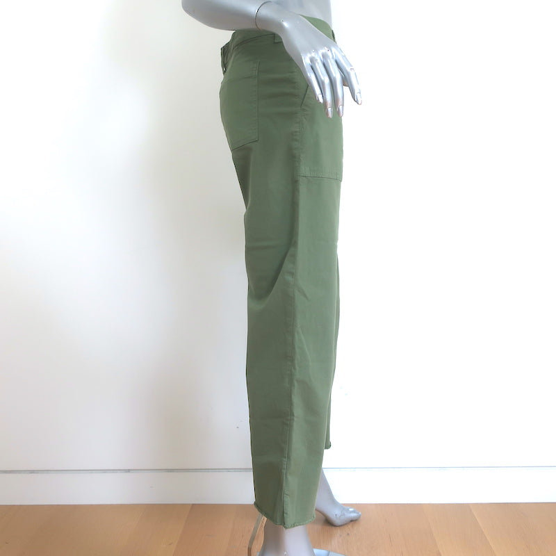 Frank &amp; Eileen Blackstone Utility Pants Army Green Stretch Cotton Size 4