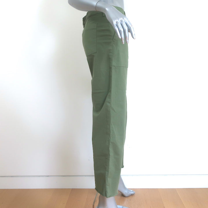 Frank &amp; Eileen Blackstone Utility Pants Army Green Stretch Cotton Size 4
