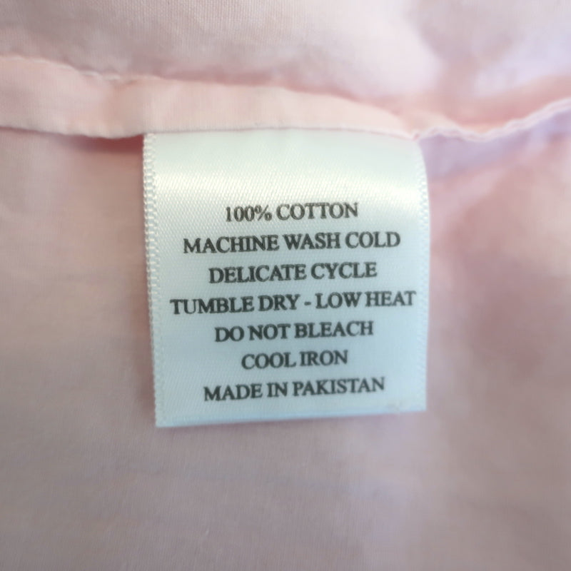 Pour Les Femmes Cap Sleeve Nightgown Light Pink Lace-Trim Cotton Size Medium