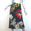 Alice + Olivia Maeve Midi Slip Skirt Black Floral Print Charmeuse Size 2