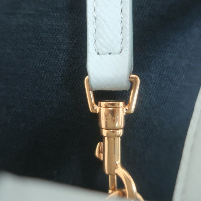 Celine Nano Belt Bag Soft Blue Grained Leather Crossbody