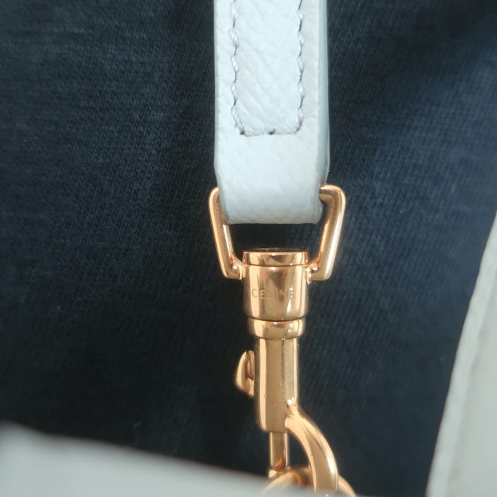 Celine Nano Belt Bag Soft Blue Grained Leather Crossbody