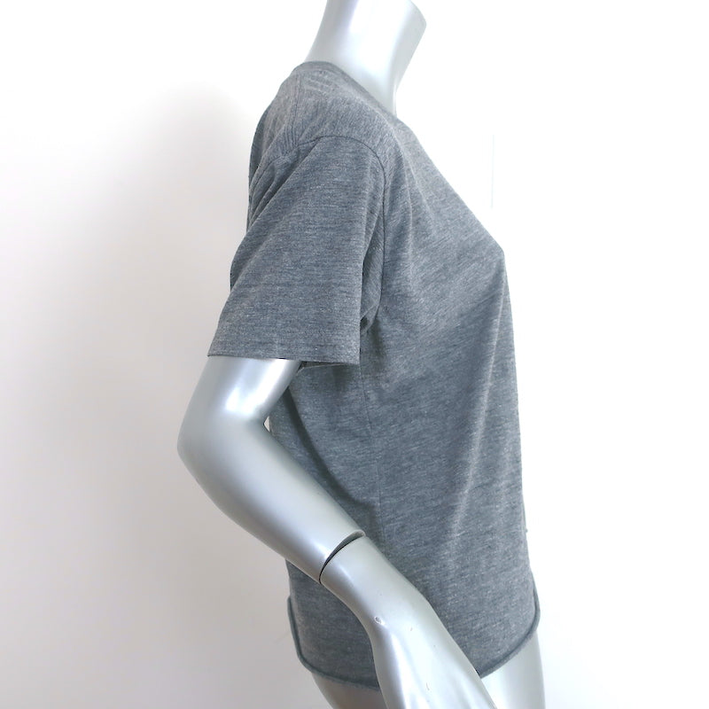 Aviator Nation Tiger Embroidered T-Shirt Gray Size Large Short Sleeve Top