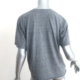 Aviator Nation Tiger Embroidered T-Shirt Gray Size Large Short Sleeve Top