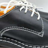 Proenza Schouler Marmy Lug Sole Oxfords Black Topstitched Leather Size 41