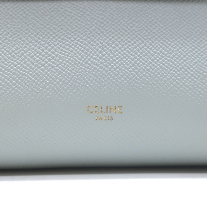 Celine Nano Belt Bag Soft Blue Grained Leather Crossbody