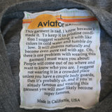 Aviator Nation Tiger Embroidered T-Shirt Gray Size Large Short Sleeve Top