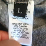 Aviator Nation Tiger Embroidered T-Shirt Gray Size Large Short Sleeve Top