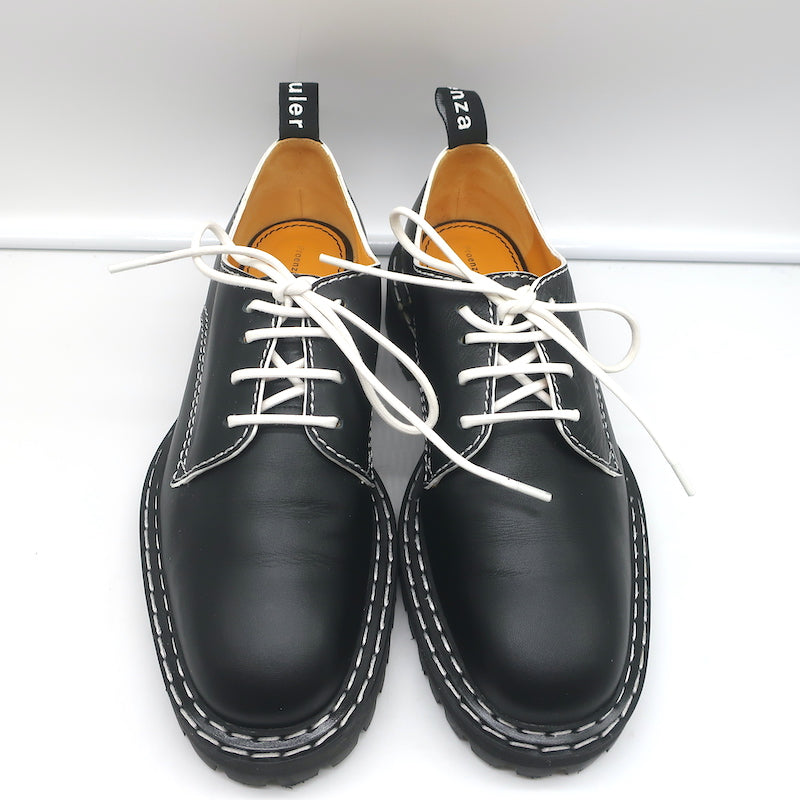 Proenza Schouler Marmy Lug Sole Oxfords Black Topstitched Leather
