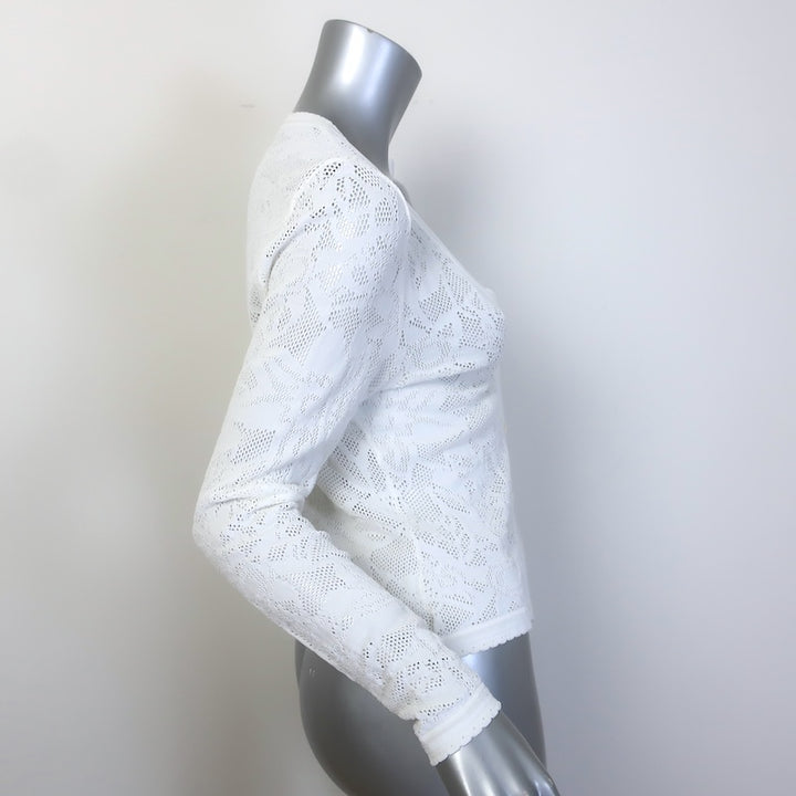 Toccin Annabelle Floral Lace Cardigan White Size Small