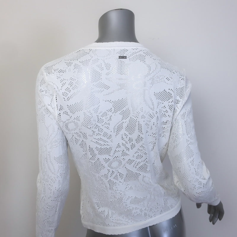 Toccin Annabelle Floral Lace Cardigan White Size Small
