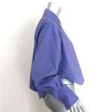 Recto Oversize Asymmetric Cropped Shirt Purple Poplin Size Extra Small