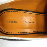 Proenza Schouler Marmy Lug Sole Oxfords Black Topstitched Leather Size 41