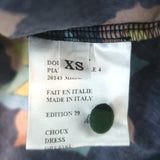 La DoubleJ Choux Ruffled Mini Shirtdress Navy Eye Print Cotton Size Extra Small