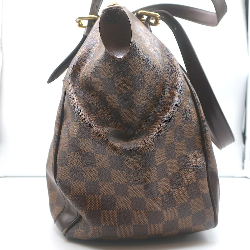 Louis Vuitton Verona mm Damier Ebene Shoulder Bag Brown