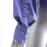 Recto Oversize Asymmetric Cropped Shirt Purple Poplin Size Extra Small