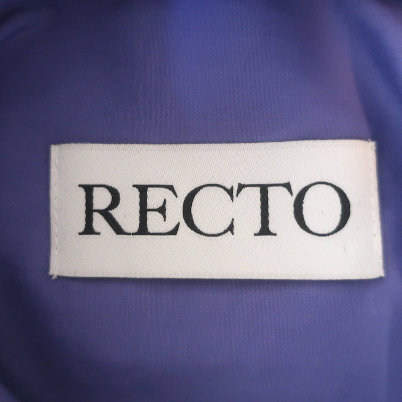 Recto Oversize Asymmetric Cropped Shirt Purple Poplin Size Extra Small