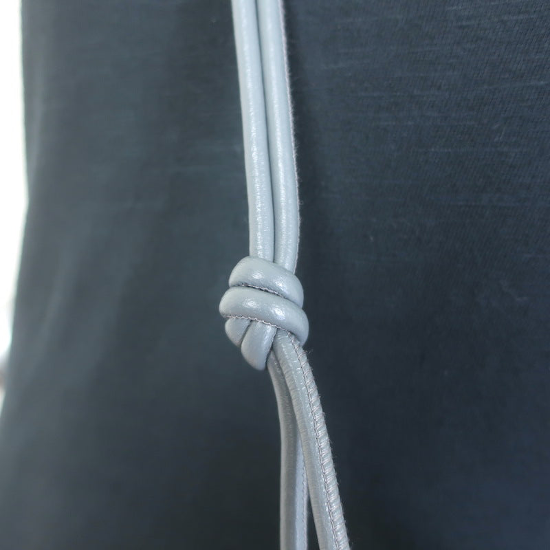 Bottega Veneta Loop Small Crossbody Bag Gray Intrecciato Leather