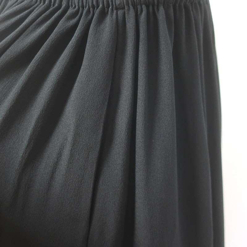 Chloe Ruffled Maxi Skirt Black Silk Crepe de Chine Size 38