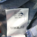 La DoubleJ Choux Ruffled Mini Shirtdress Blue Printed Cotton Size Extra Small