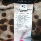 Dolce & Gabbana Lace-Trimmed Leopard Print Crepe Size 40 Sleeveless Sheath