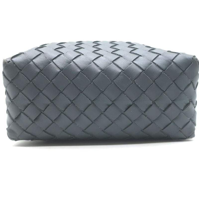 Bottega Veneta Loop Small Crossbody Bag Gray Intrecciato Leather