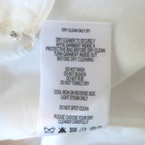 Aje Florence Faux Pearl-Trim Puff Sleeve Blouse White Cotton Size 4