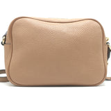 Gucci Small Soho Disco Crossbody Bag Beige Pebbled Leather