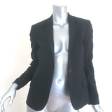 Toteme Imola Blazer Black Stretch-Wool Size Extra Small One-Button Jacket