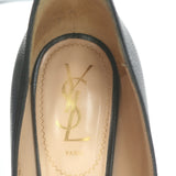 Yves Saint Laurent Tribtoo Platform Pumps Black Textured Leather Size 38.5