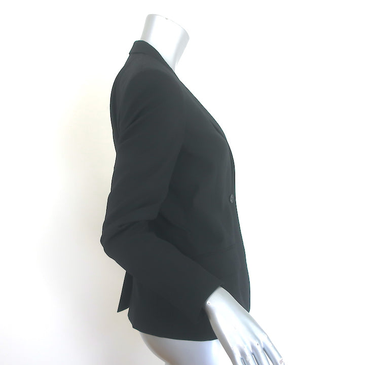 Toteme Imola Blazer Black Stretch-Wool Size Extra Small One-Button Jacket