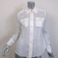 Zimmermann Crochet-Trimmed Button Down Shirt Cream Ramie Size 1 Long Sleeve Top