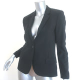 Toteme Imola Blazer Black Stretch-Wool Size Extra Small One-Button Jacket
