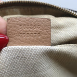Gucci Small Soho Disco Crossbody Bag Beige Pebbled Leather