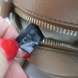 Gucci Small Soho Disco Crossbody Bag Beige Pebbled Leather