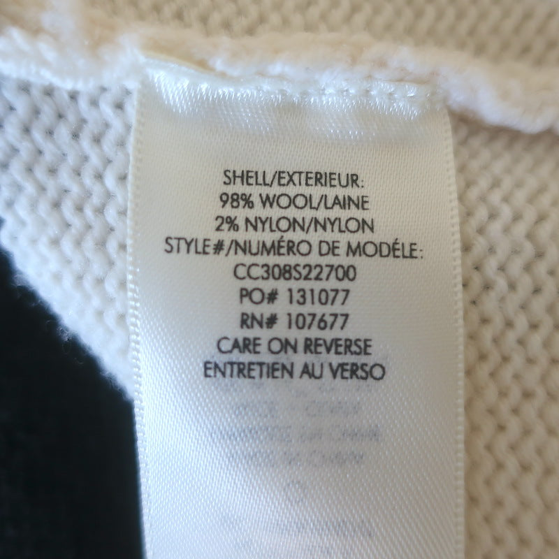 Alice + Olivia Bradford Striped Long Cardigan Black/Cream Wool-Blend Size Small