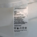 Zimmermann Crochet-Trimmed Button Down Shirt Cream Ramie Size 1 Long Sleeve Top