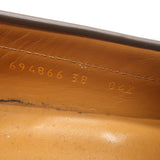 Gucci Kaveh GG Supreme Tassel Loafers Brown Leather & Beige Canvas Size 38