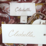 Cleobella Olivia Blouse Brown Dahlia Floral Print Cotton Size Extra Small NEW