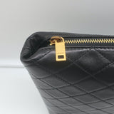 Saint Laurent Gaby Cosmetic Pouch Black Quilted Leather Small Clutch NEW