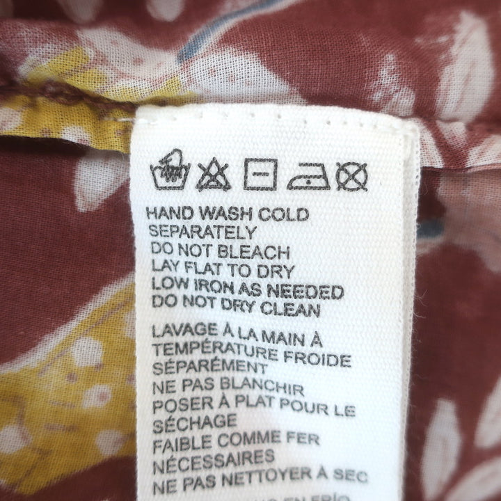 Cleobella Olivia Blouse Brown Dahlia Floral Print Cotton Size Extra Small NEW
