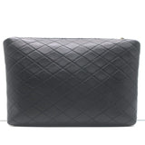Saint Laurent Gaby Cosmetic Pouch Black Quilted Leather Small Clutch NEW