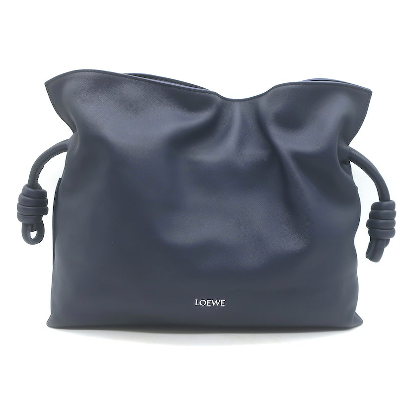 Loewe Medium Flamenco Clutch Abyss Blue Leather Crossbody Bag